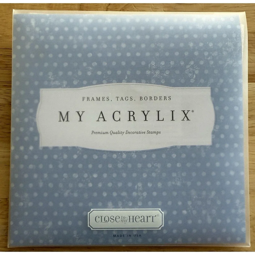 Close To My Heart‎ CTMH My Acrylix Clear Stamp Set Frames Tags Borders Theme